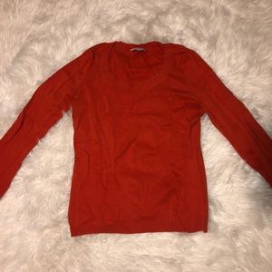 Red-Orange LOFT long sleeve sweater